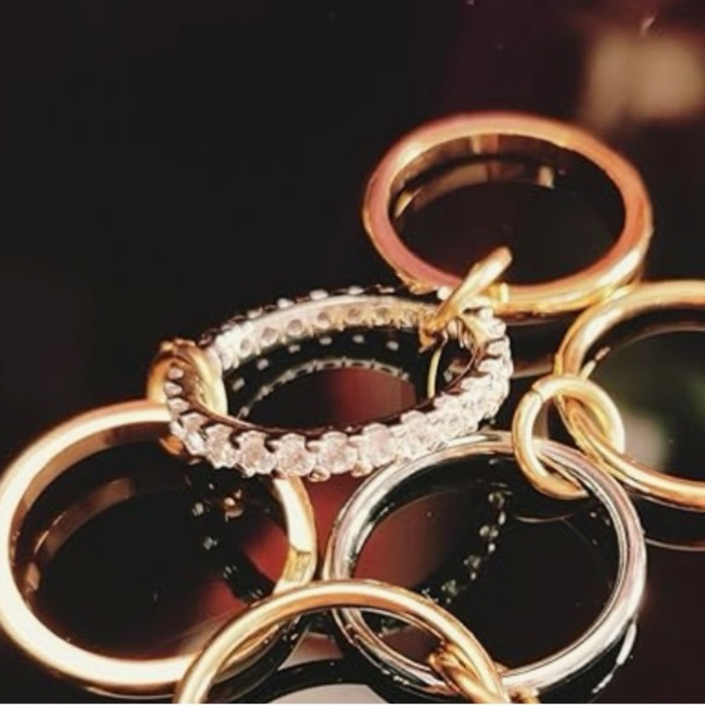 🆕Two Tone Mixed Metal Gold and Silver Women's Ring Size 7 - Picture 6 of 6